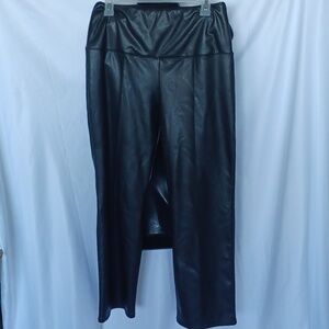 Joie Pants Women Medium Vegan Faux Leather Midrise Evening Black L